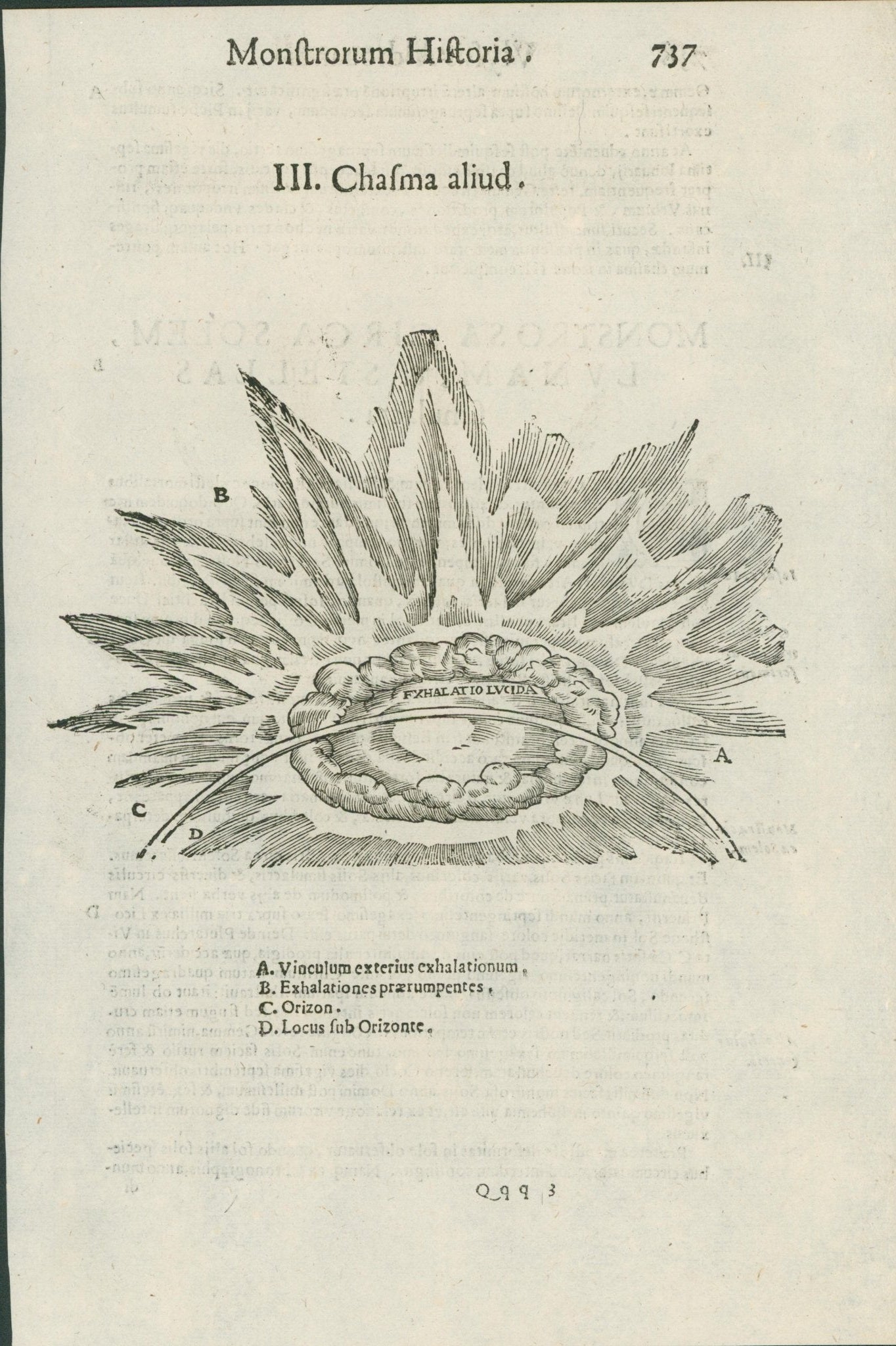 Aldrovandi — Five Pages of Celestial and Atmospheric Prodigies from the Monstrorum Historia, Bologna 1640 - Huge Military Significance - Lumenrare Antique Prints & Maps