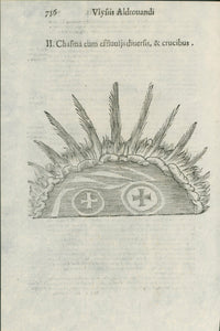 Aldrovandi — Five Pages of Celestial and Atmospheric Prodigies from the Monstrorum Historia, Bologna 1640 - Huge Military Significance - Lumenrare Antique Prints & Maps
