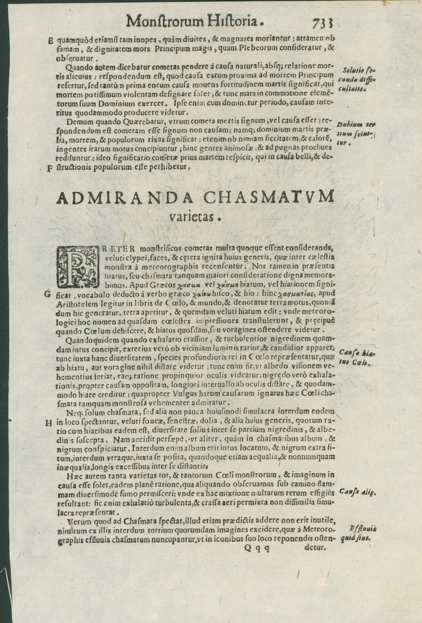 Aldrovandi — Five Pages of Celestial and Atmospheric Prodigies from the Monstrorum Historia, Bologna 1640 - Huge Military Significance - Lumenrare Antique Prints & Maps