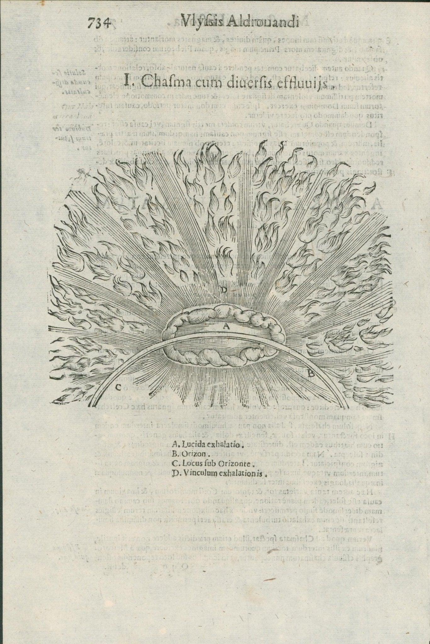 Aldrovandi — Five Pages of Celestial and Atmospheric Prodigies from the Monstrorum Historia, Bologna 1640 - Huge Military Significance - Lumenrare Antique Prints & Maps