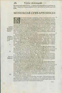 Aldrovandi — Seven Folio Leaves of Human Deformities and Monstrosities from the Monstrorum Historia, Bologna 1640 - Lumenrare Antique Prints & Maps