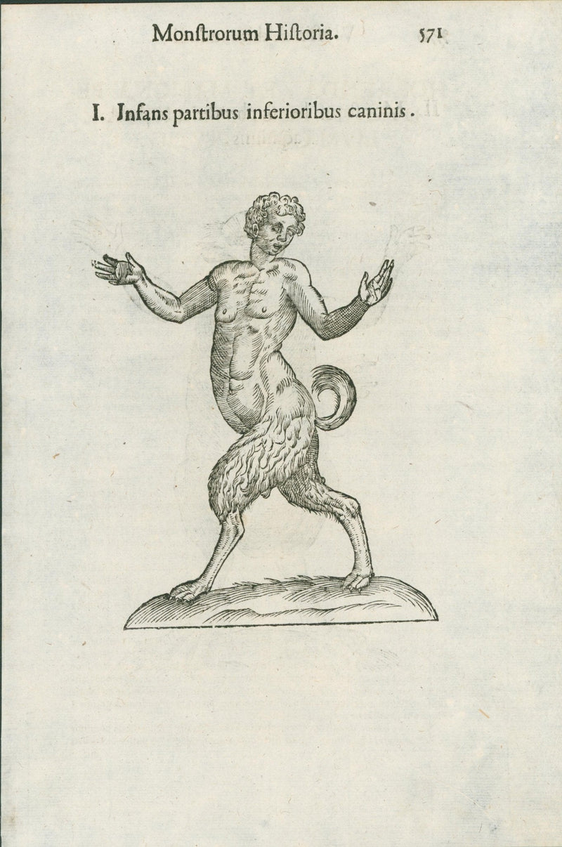 Aldrovandi — Seven Folio Leaves of Human Deformities and Monstrosities from the Monstrorum Historia, Bologna 1640 - Lumenrare Antique Prints & Maps