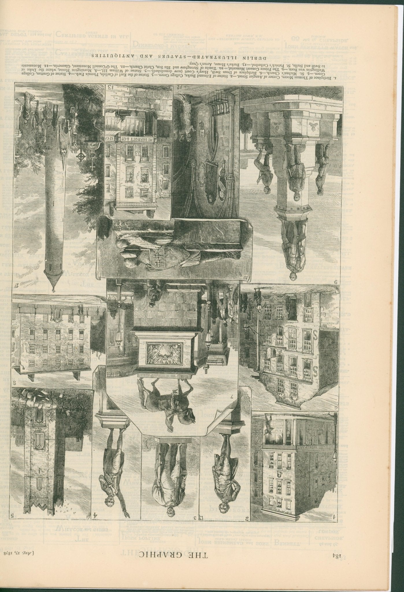 Dublin Illustrated — Complete 14 - Page Supplement from The Graphic, 17 August 1878 - Lumenrare Antique Prints & Maps