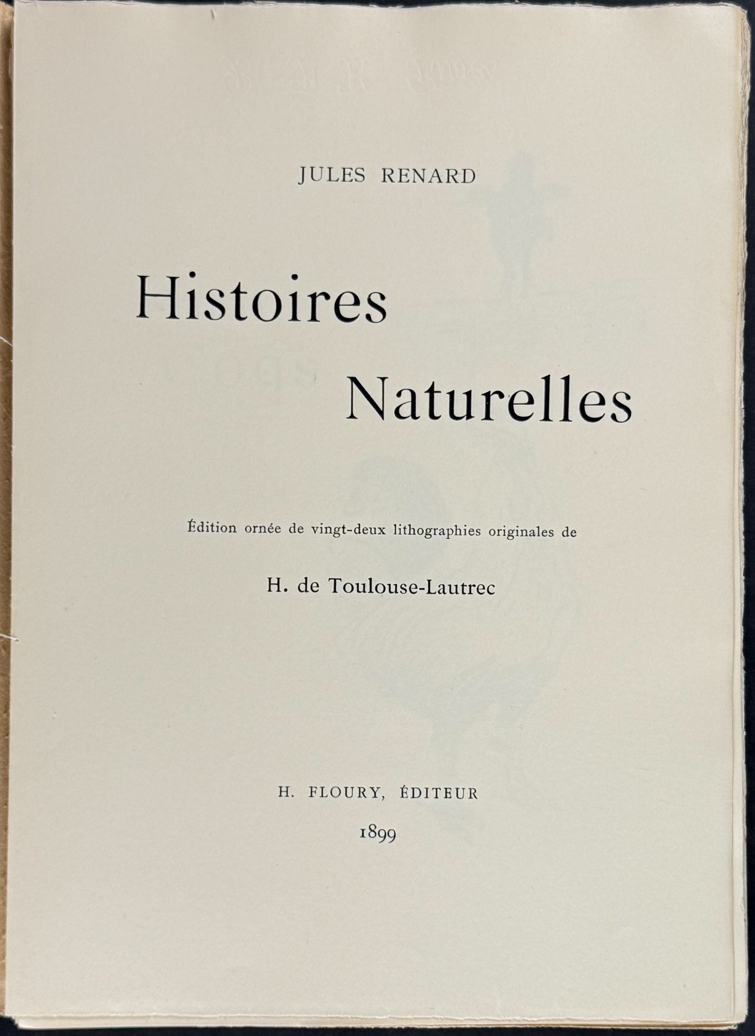 Henri de Toulouse - Lautrec — Histoires naturelles: Le Chien (1899) - Lumenrare Antique Prints & Maps