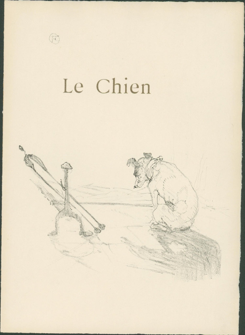 Henri de Toulouse - Lautrec — Histoires naturelles: Le Chien (1899) - Lumenrare Antique Prints & Maps