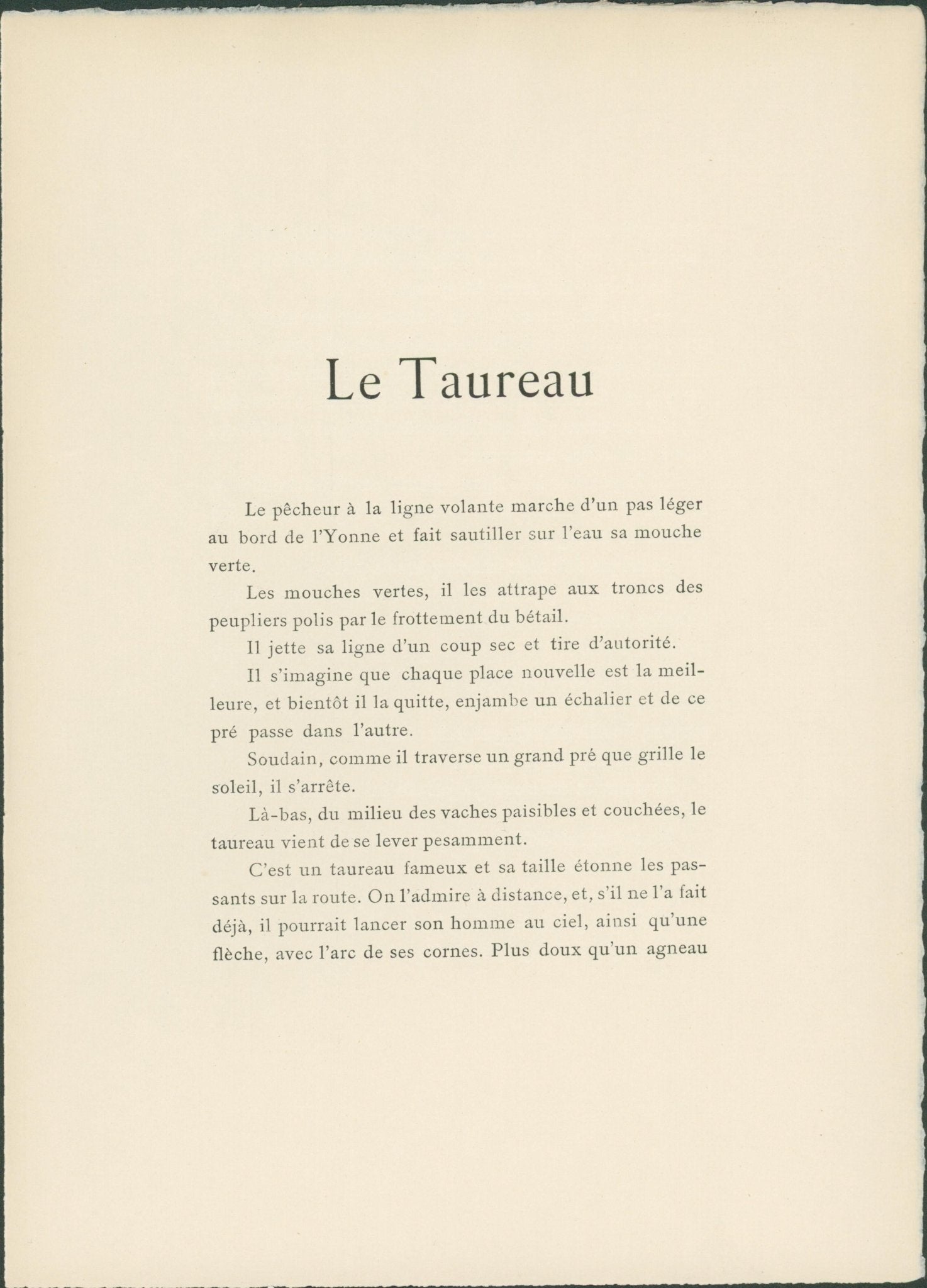 Henri de Toulouse - Lautrec — Histoires naturelles: Le Taureau (1899) - Lumenrare Antique Prints & Maps