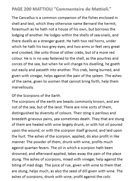 Matthioli’s Marine Zoology Set 10 - Page Suite (Lyon, 1572) - Lumenrare Antique Prints & Maps