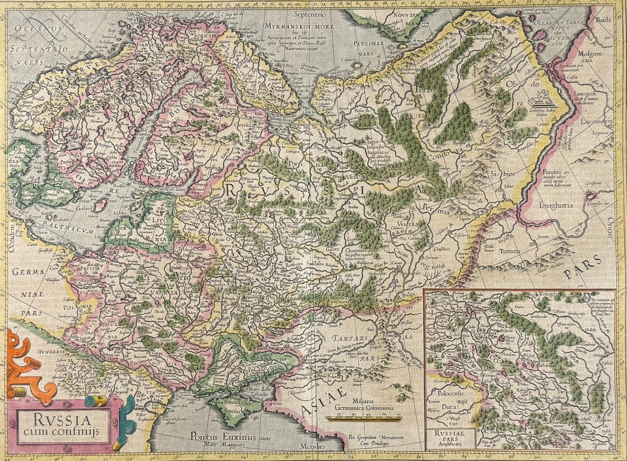 Mercator–Hondius Map of Russia 1634 - Lumenrare Antique Prints & Maps