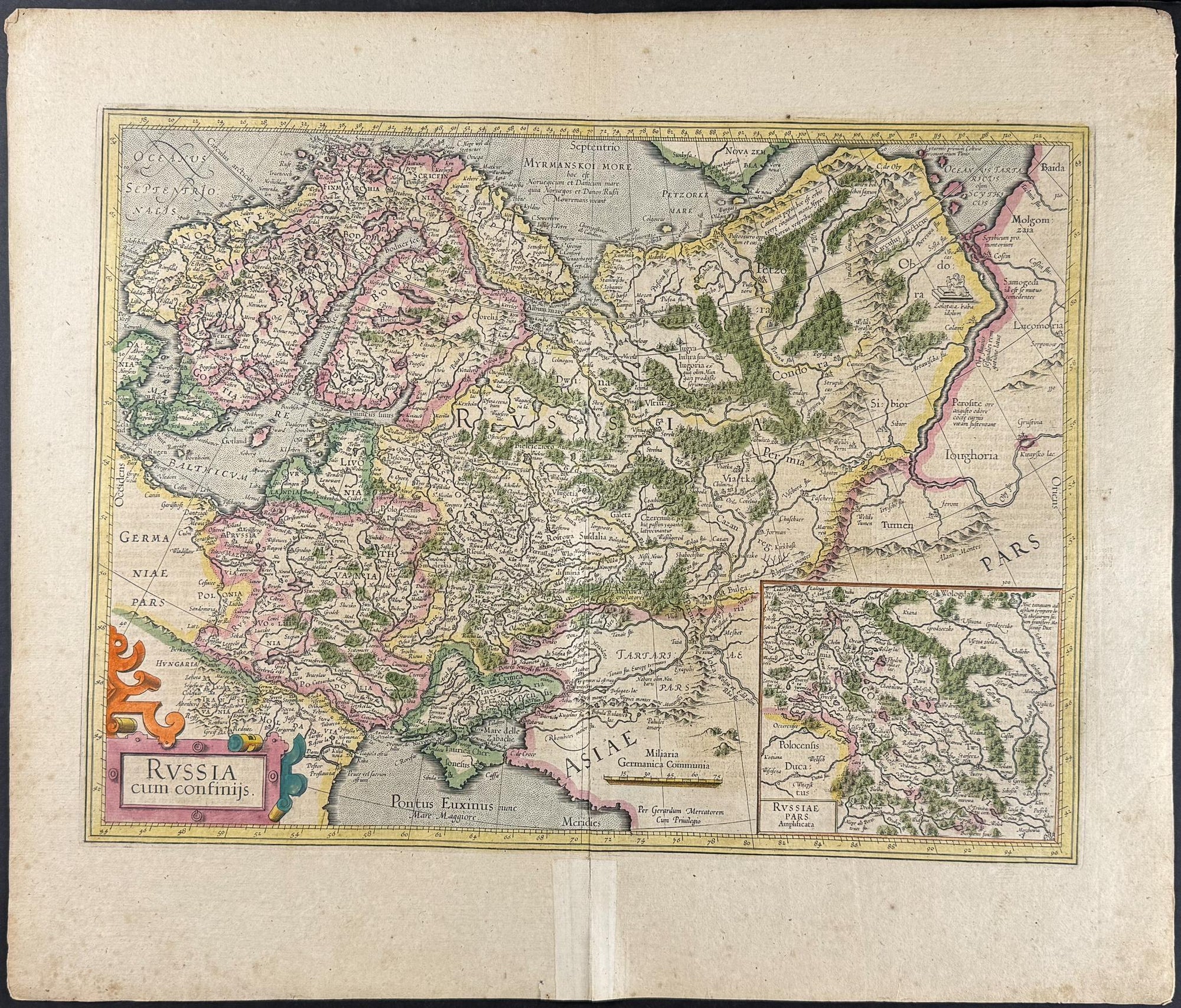 Mercator–Hondius Map of Russia 1634 - Lumenrare Antique Prints & Maps