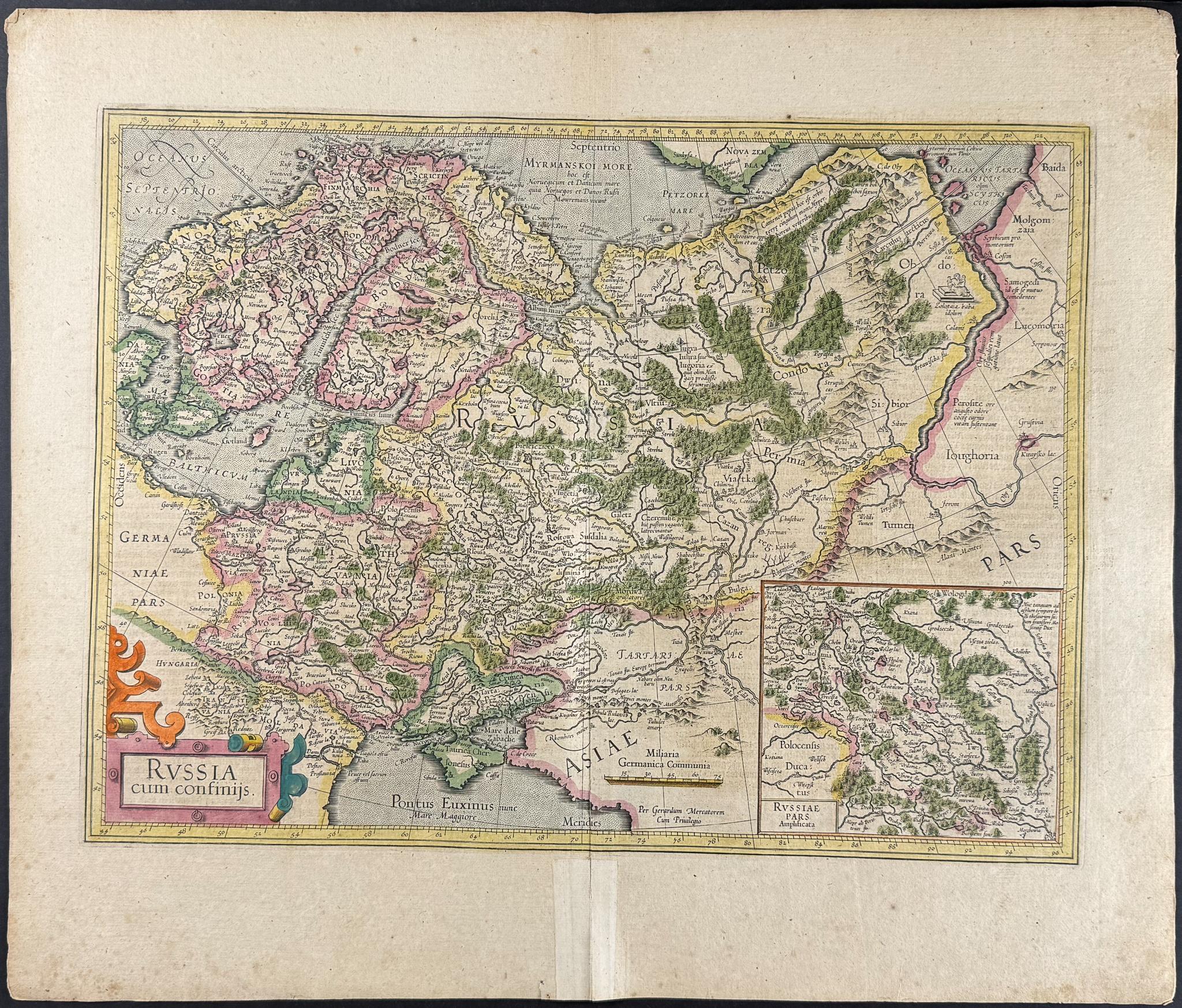 Mercator–Hondius Map of Russia 1634 - Lumenrare Antique Prints & Maps