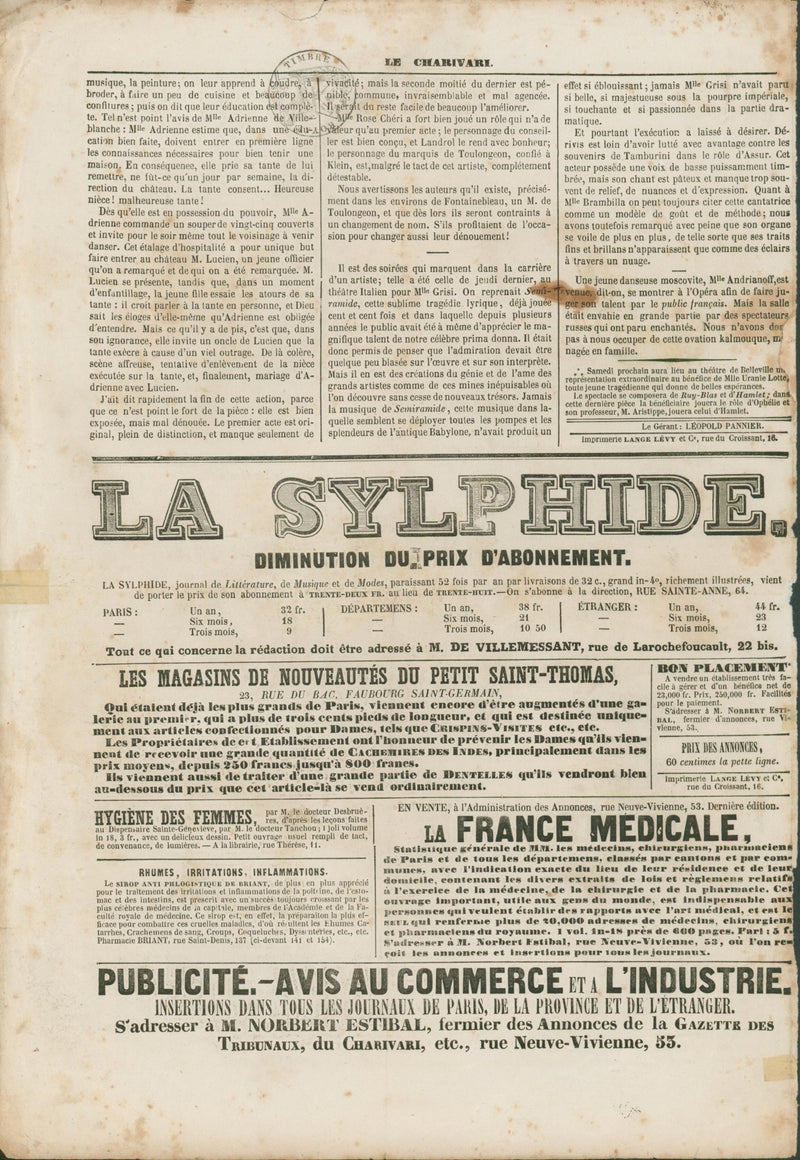 Mr Trottman en Irlande (No. 19) - Le Charivari (Paris), ca. 1845 - Lumenrare Antique Prints & Maps