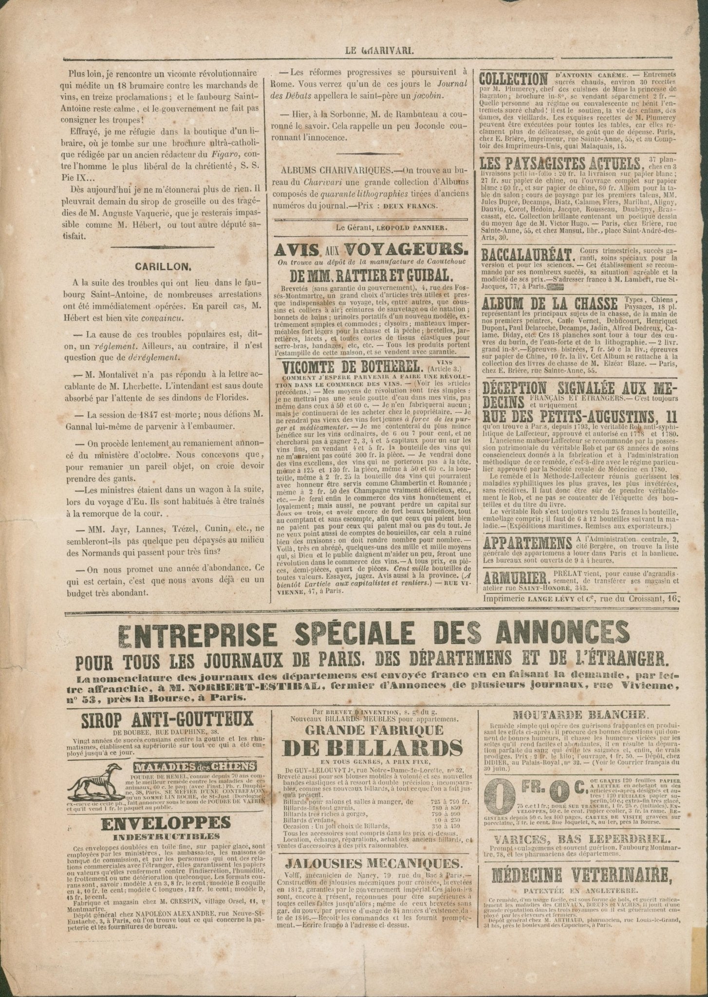 Un Costume National (No. 10) — Mœurs Britanniques - Cham c1845 - Lumenrare Antique Prints & Maps